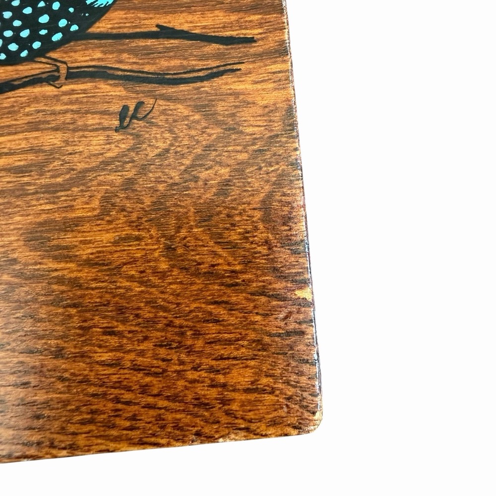 Enid Collins Of Texas 1960s Wood Purse Box Bag - For the Birds - Picture 5 of 11
